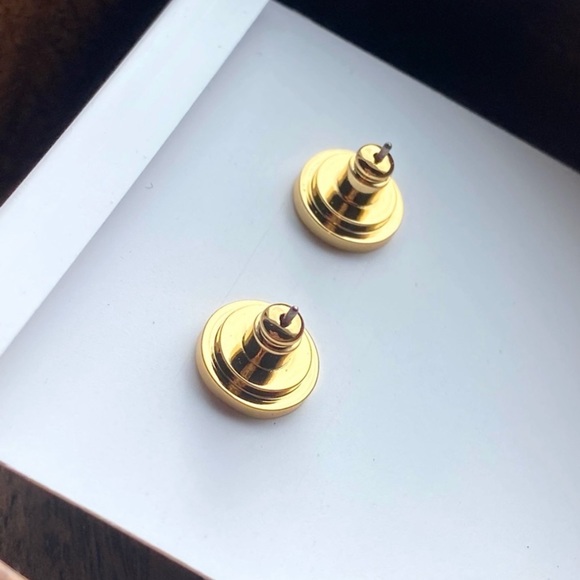 Tory Burch red thin circular stud earrings - Picture 6 of 9